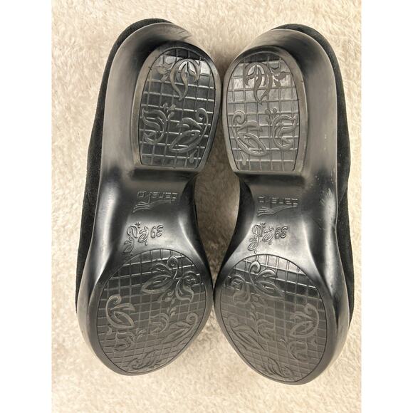 Dansko Clog Suede Leather Women's Slip On Comfort Heel Shoe Size 39 Black - Picture 6 of 8